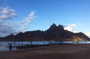 Tetakawi Mountain is the backdrop for Marina San Carlos