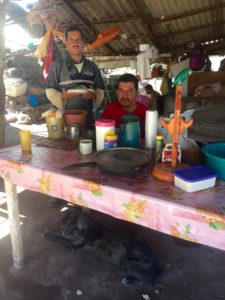 An unlikely looking trio to be selling fresh goat cheese, but it was HEAVENLY!