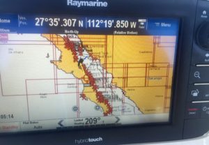 The red X's are waypoints that we entered for our Dec. to July bit of heaven in Baja.